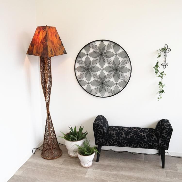 ラタン製フロアランプ ハイタイプ