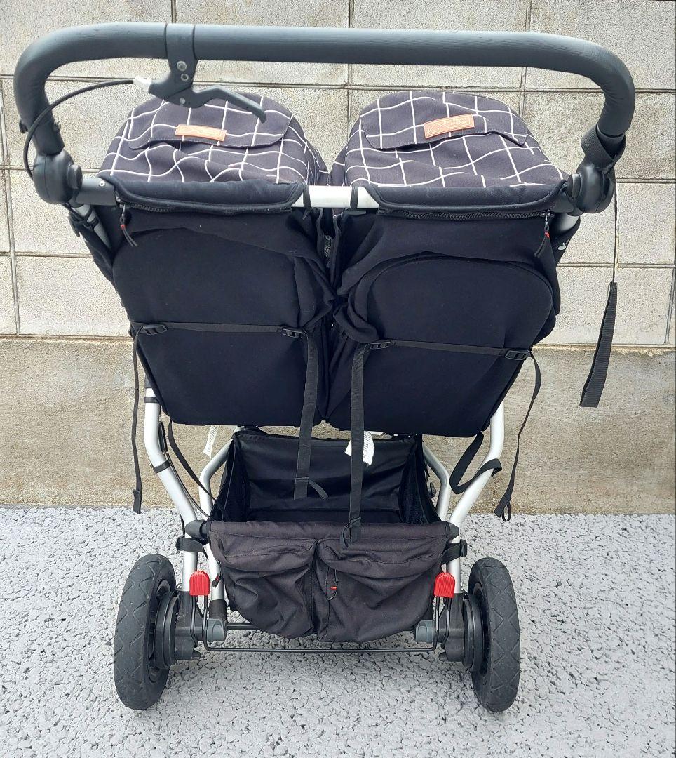 【お値下】マウンテンバギーデュエット　専用レインカバー付き　双子ベビーカー
