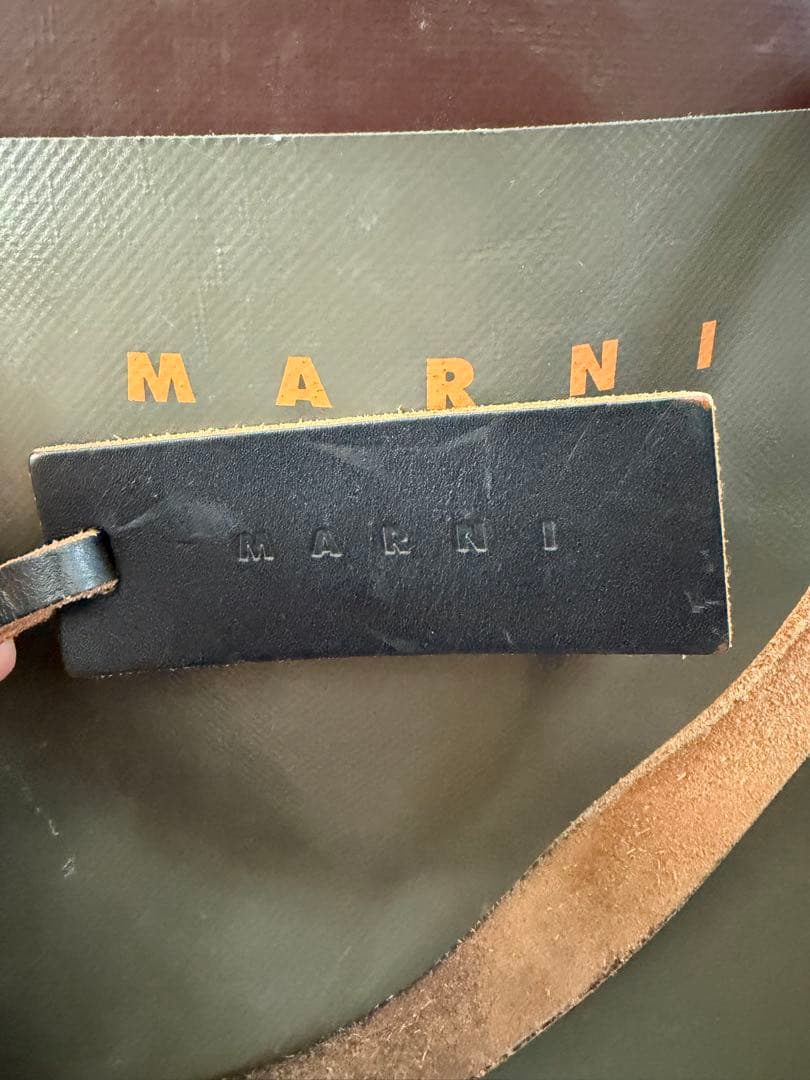 MARNI オリーブグリーン トートバッグ