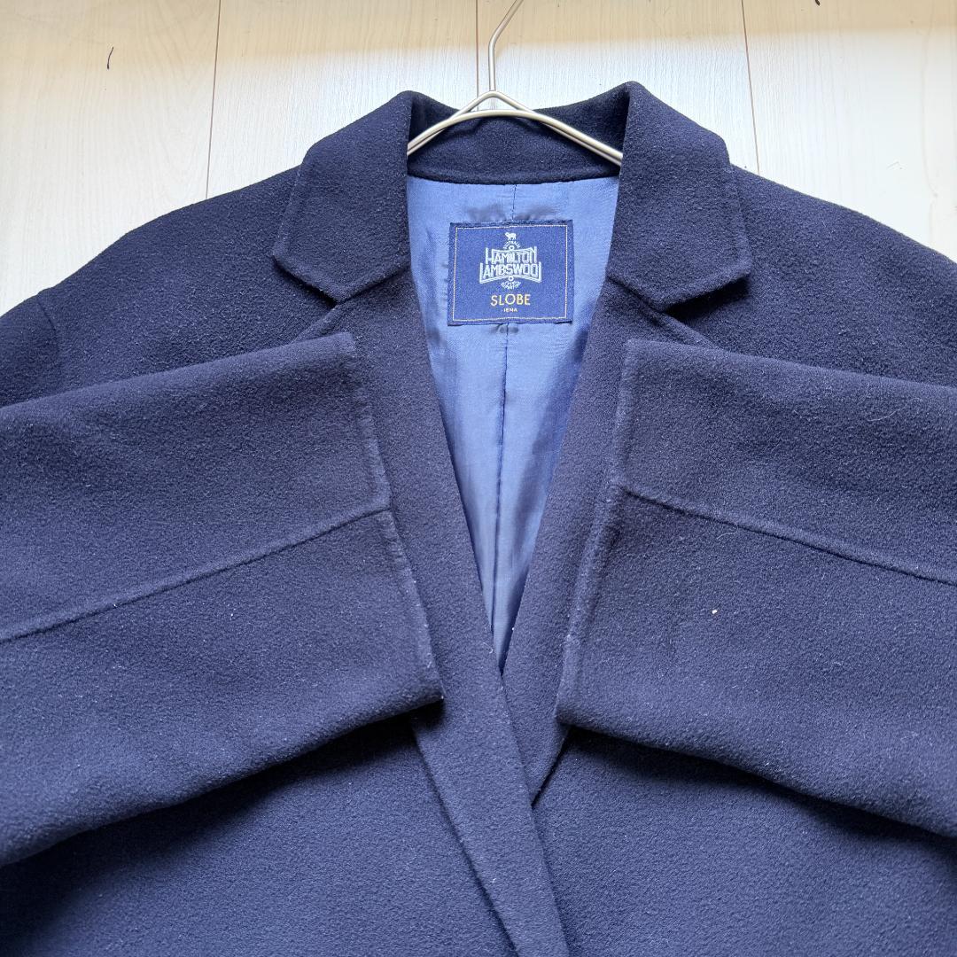 美品✨スローブイエナ　HAMILTONダブルフェイスウールロングコート　F