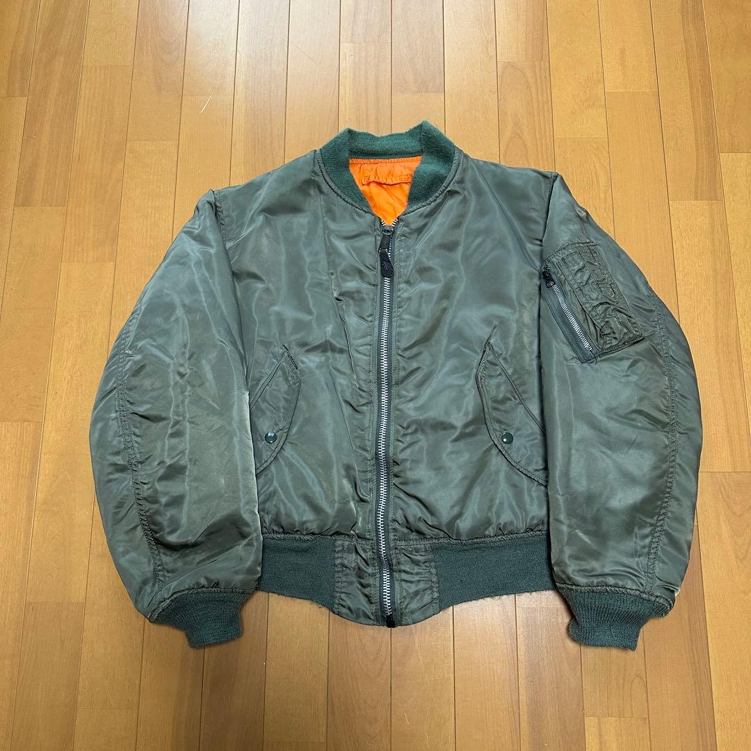 ALPHA MA-1 USA製 IDEALジップ SMALL ヴィンテージ