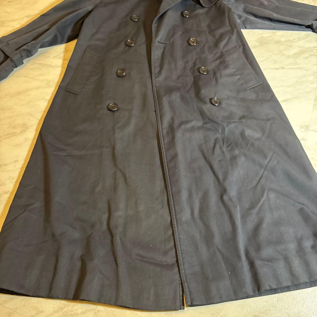 【美品】80s アクアスキュータム トレンチコート vintage 古着　紺