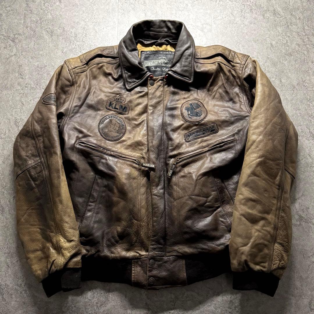 【90s vintage】フライトジャケット　G-1 A-2 ワッペン　2XL