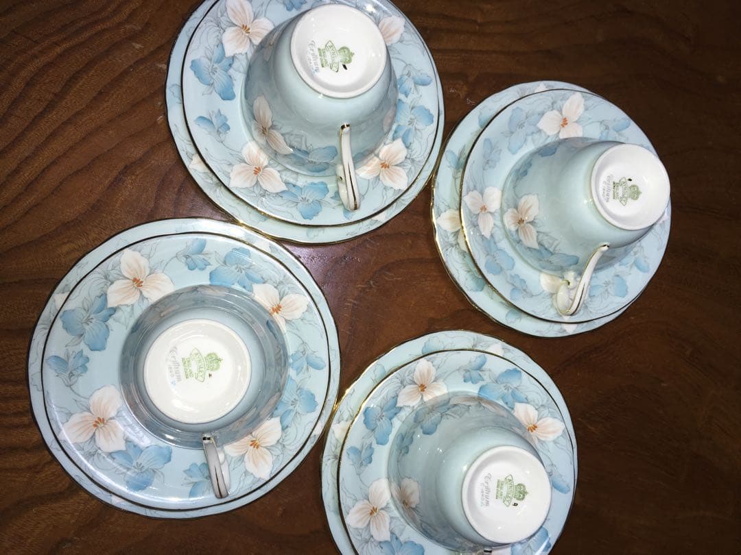 Aynsley エインズレイ 4客 アンティーク ティーカップ トリオ！