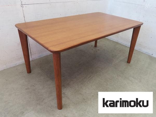 美品■カリモク■チーターノ■オーク材■ダイニングテーブル■150幅■D18510