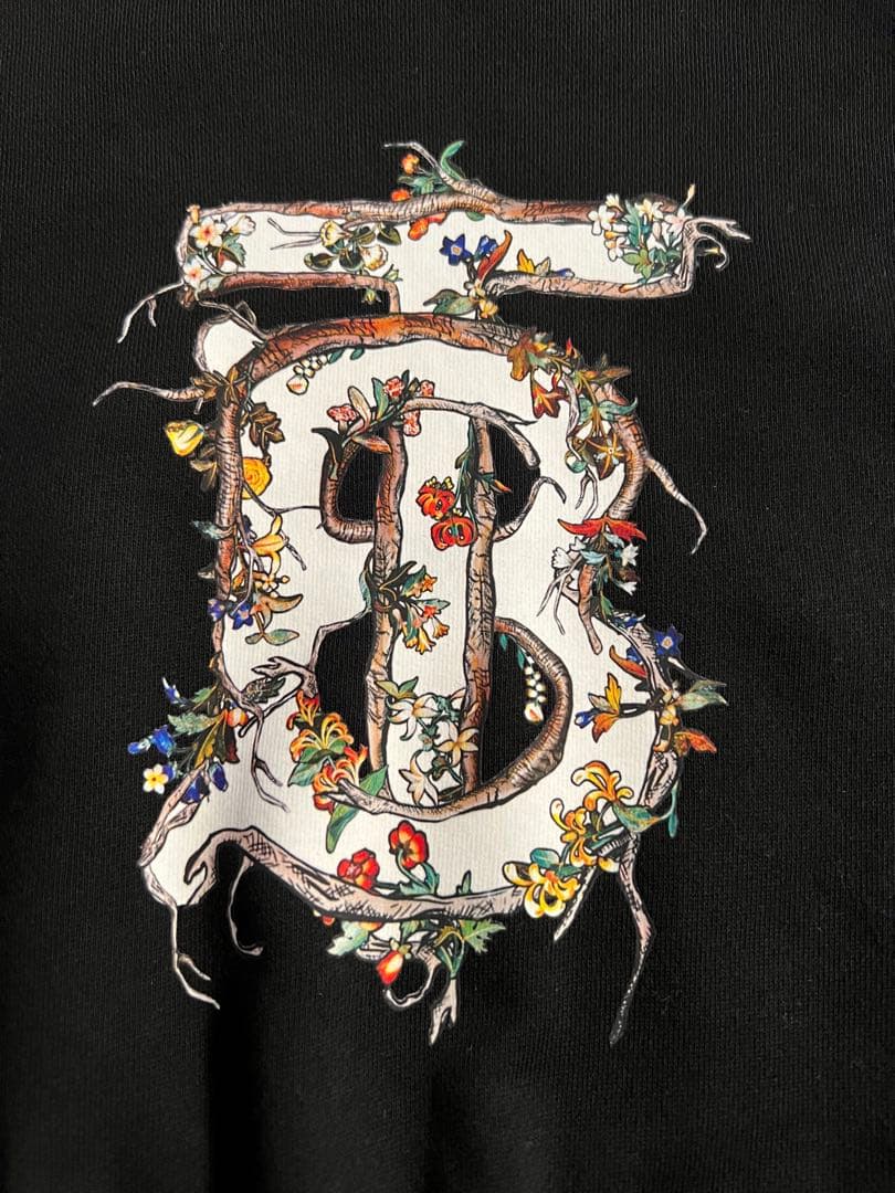 BURBERRY ブラック 花柄刺繍ワンピース