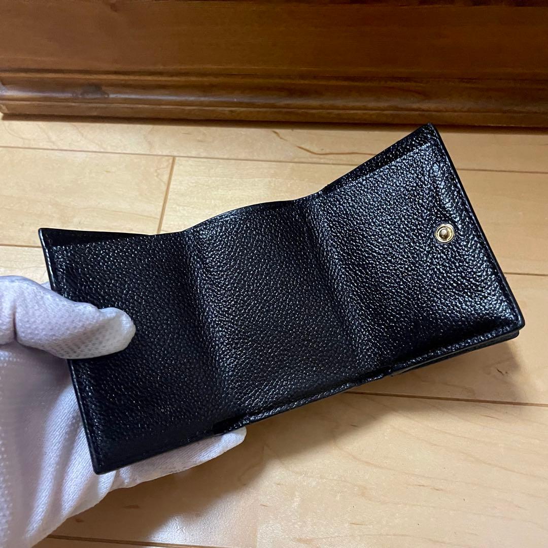 SAINT LAURENT ミニ 三つ折り財布 YSL レザー