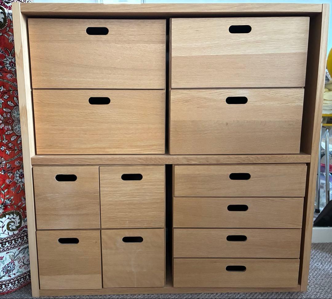 無印良品　木製　スタッキングチェスト