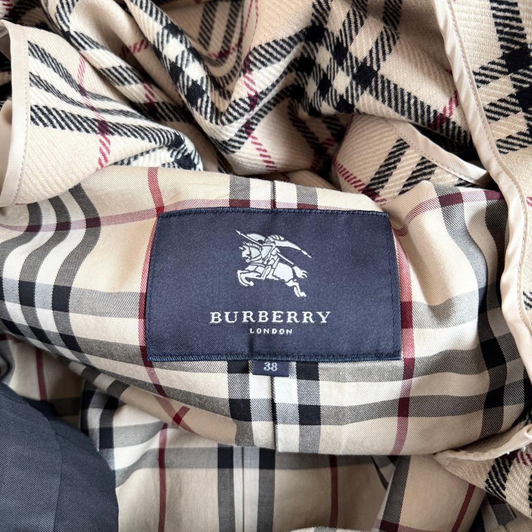 美品　バーバリーロンドン　トレンチコート　ライナー　ノバチェック　ブラック　M