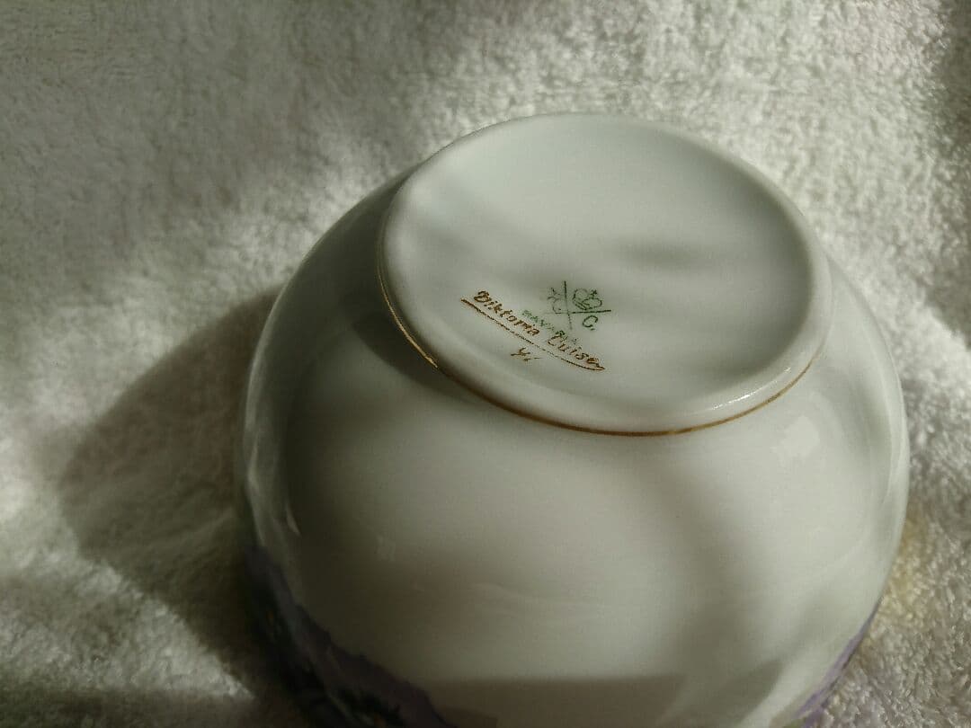 匿名配送、まとめ買い歓迎、パンジ－の図案の深い器オールドローゼンタール