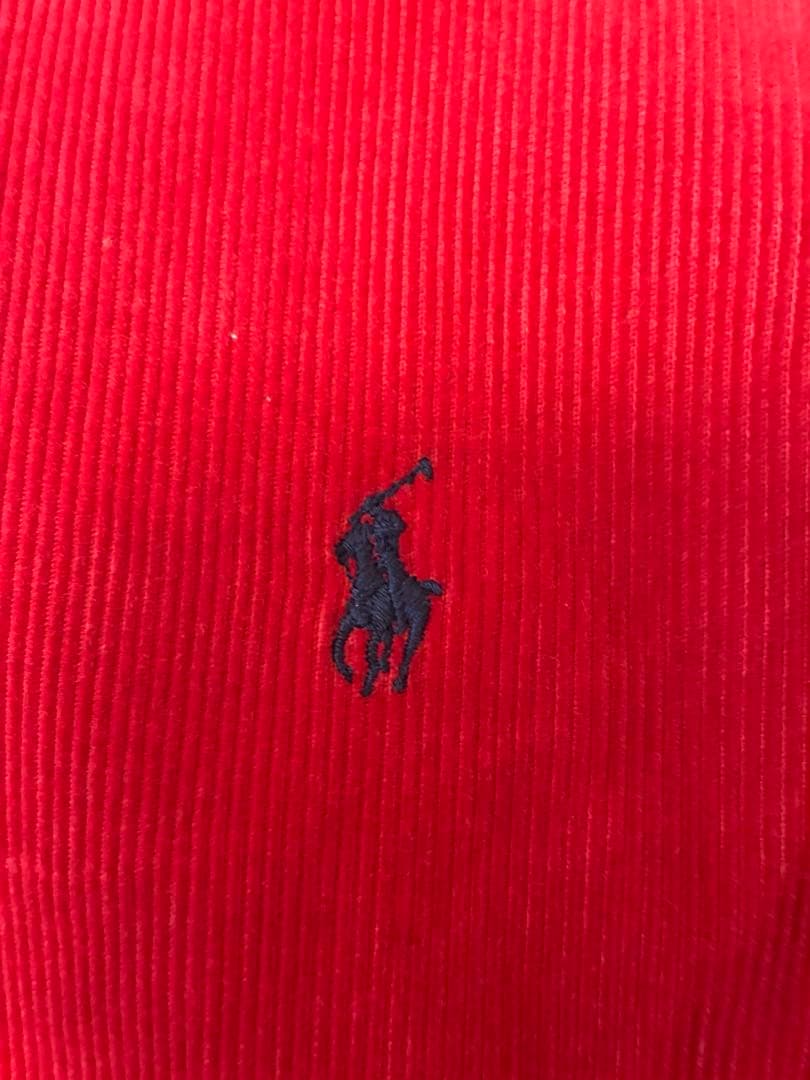 レア　　ラルフローレン　レッド コーデュロイ ジップアップジャケット