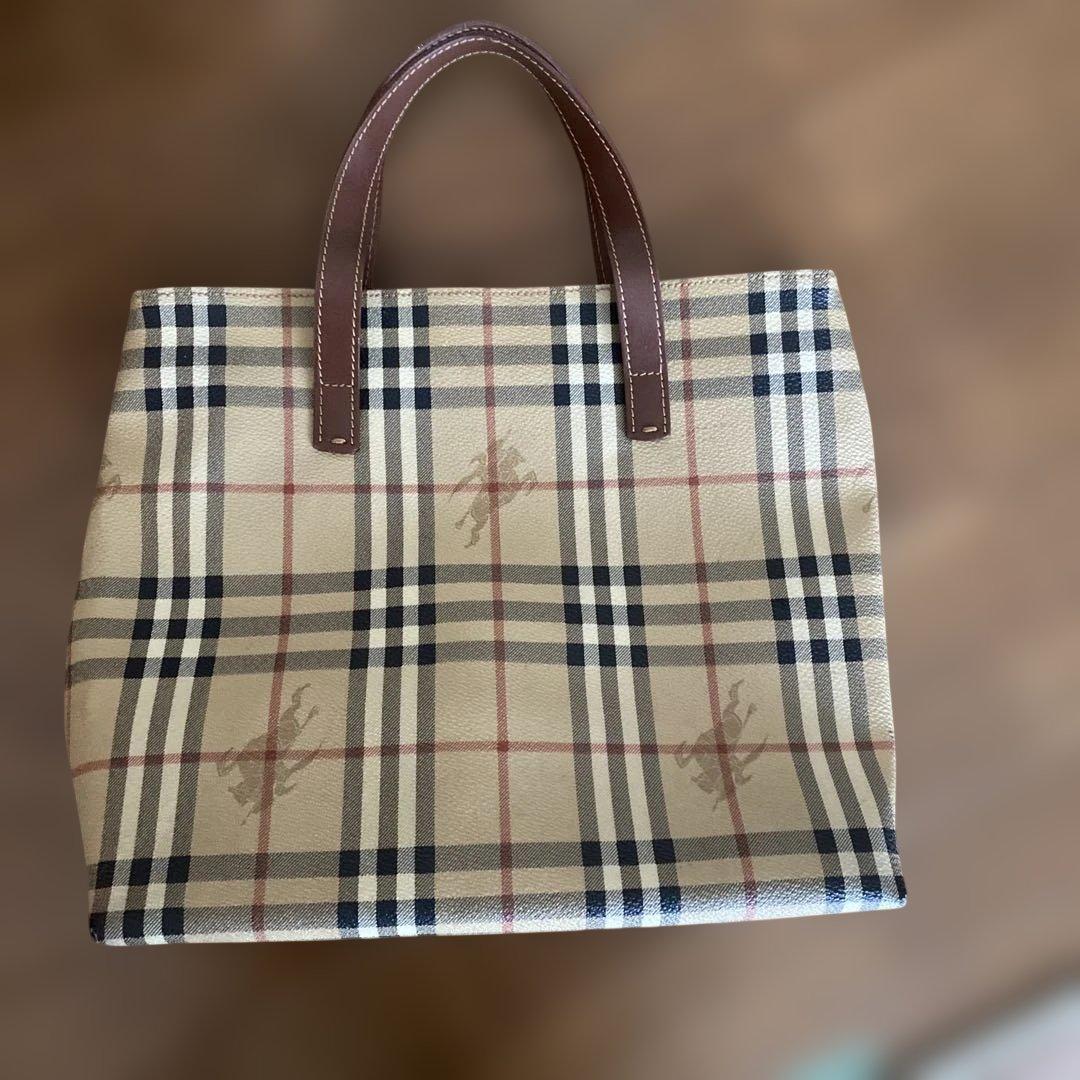め*い様 美品　　バーバリーロンドン シャドーホース ノバチェック トートバッグ