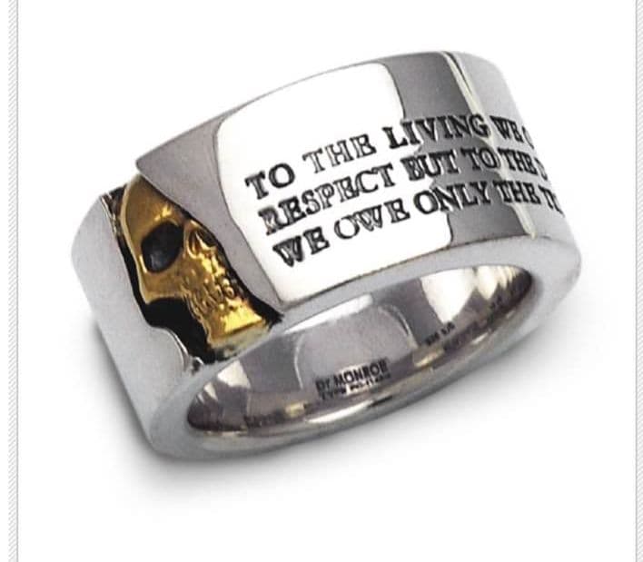 Dr MONROE ドクターモンロー K18 メッセージスカルリング 21号