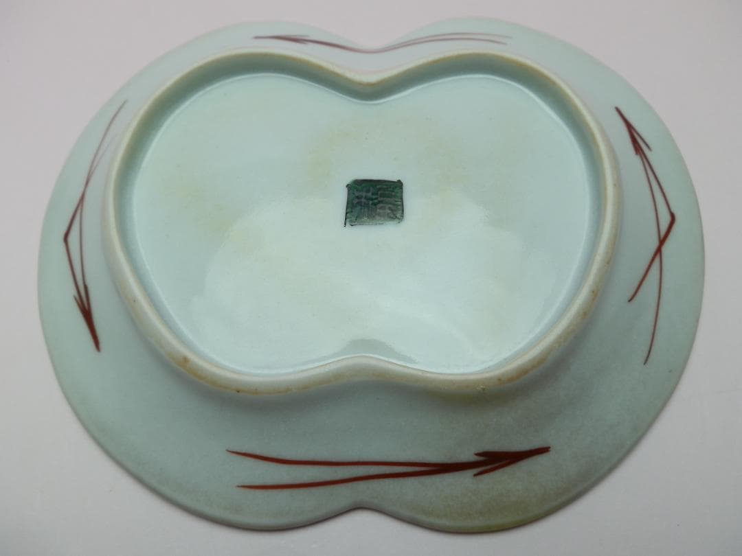 時代物 角福 朝顔紋 変形皿 5客 TN 107 70816