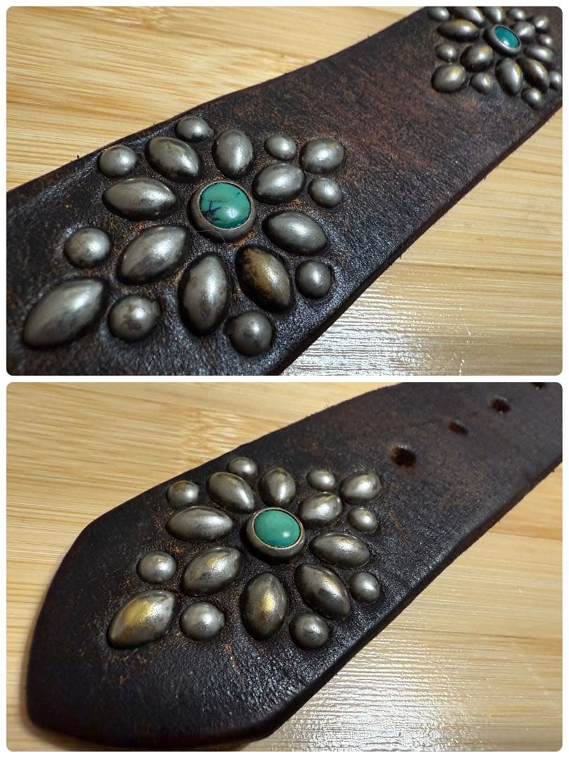 ヒステリックグラマーx オールドスタッズ⭐️ブラック 茶芯⭐️ターコイズストーン⭐️M