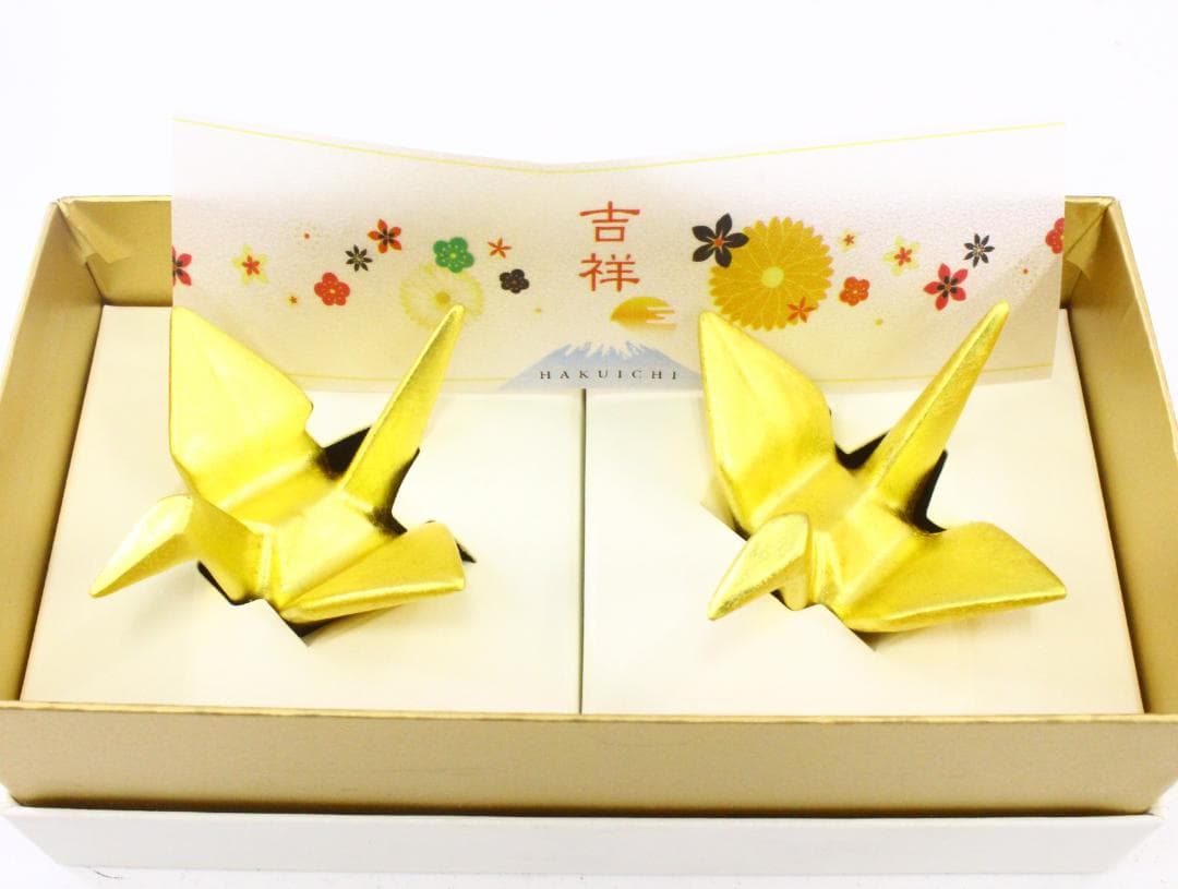 ◇開封済み未使用品 箔一皿グラスお重まとめセット 吟醸グラス 箸置き 三段重