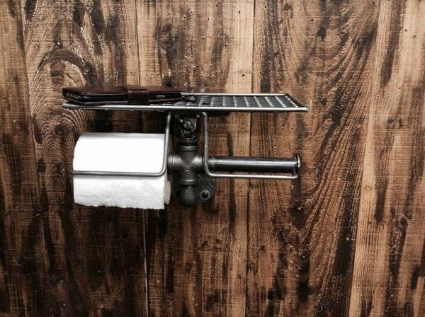 cream.70 ガス管 ペーパーホルダー ダブル押え インダストリアル