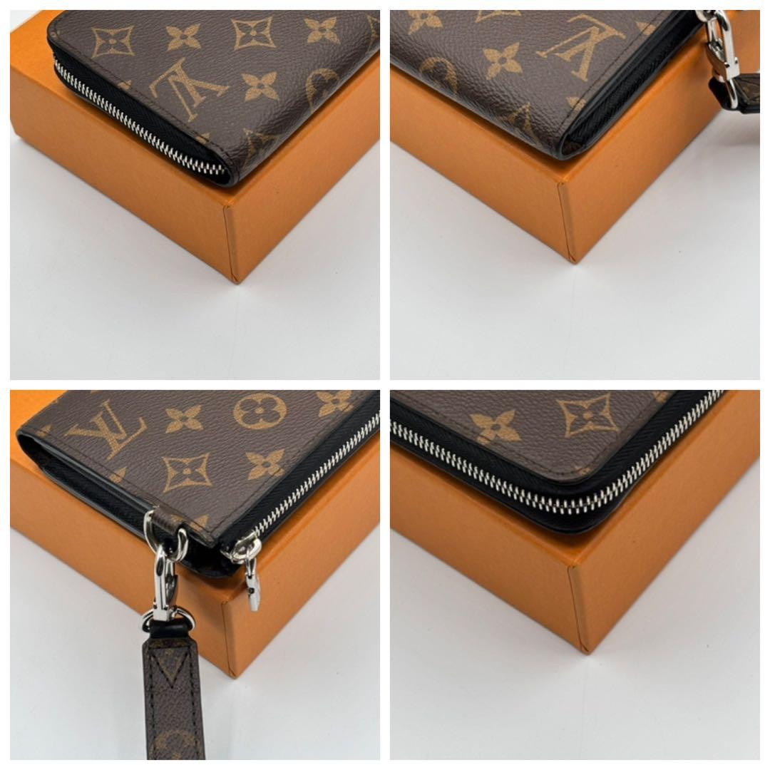 新品に近い ルイヴィトン ジッピー ドラゴンヌ モノグラム マカサー 長財布 黒