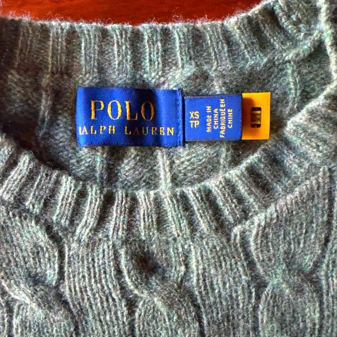 希少モデル’POLO RALPH LAUREN カシミヤ混ケーブルニットセーター