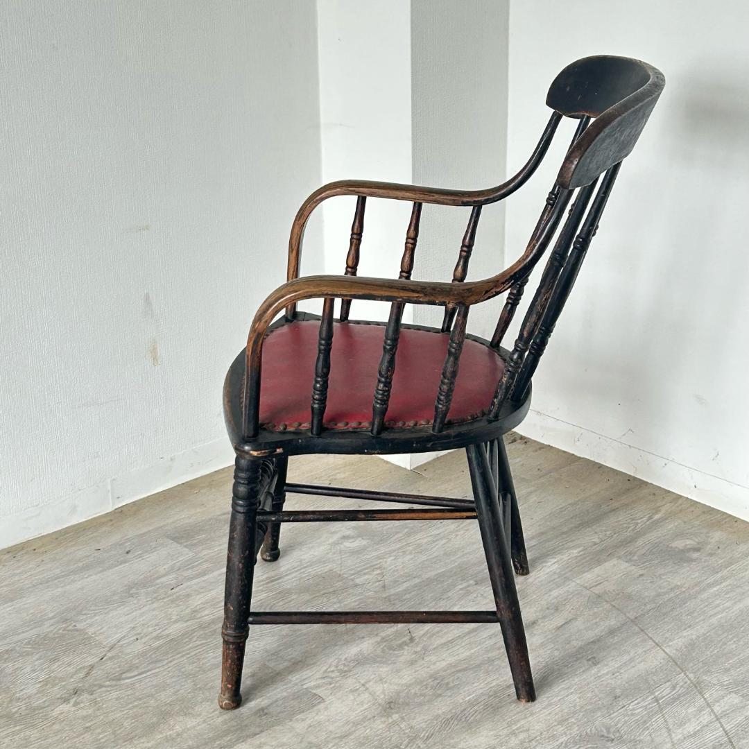 イギリス アンティーク 家具 アーム チェア 1900年頃 椅子 592A