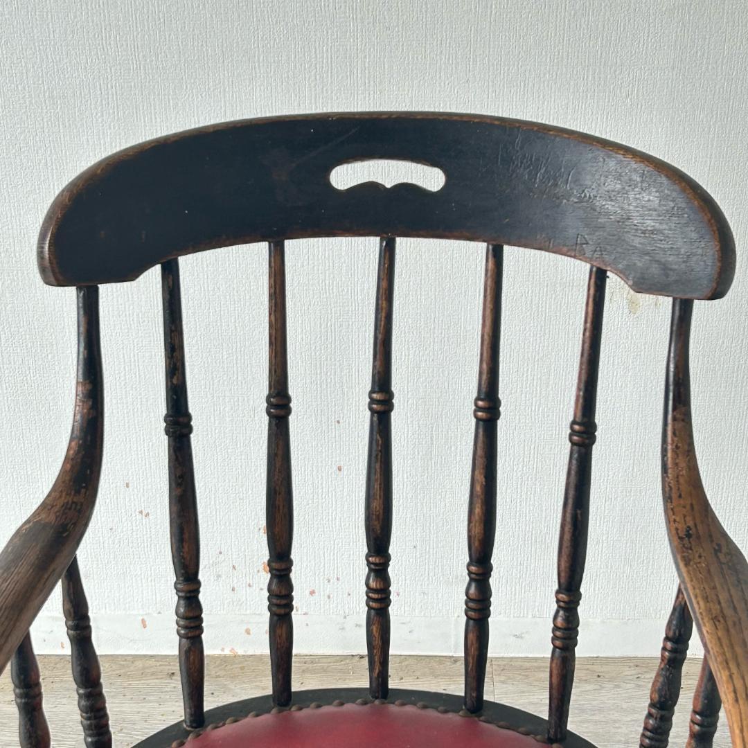 イギリス アンティーク 家具 アーム チェア 1900年頃 椅子 592A