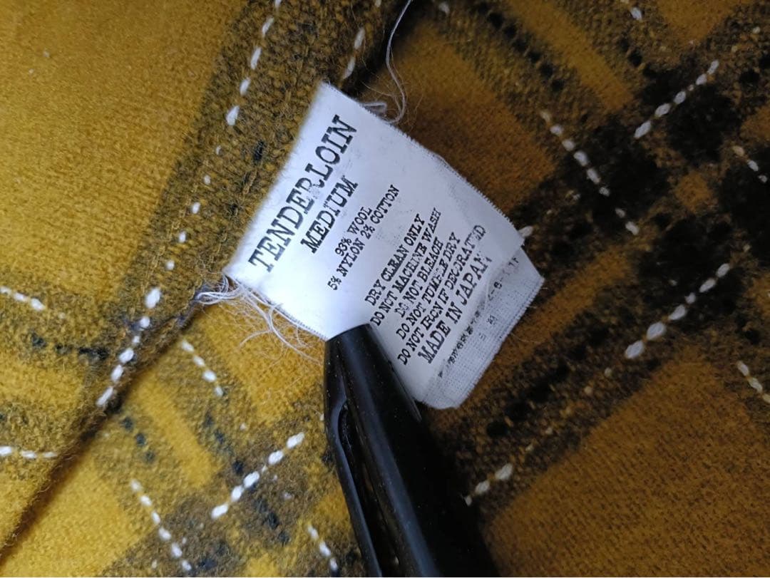 【M】定価3.7万2016AW_TENDERLOINウールシャツマスタード日本製