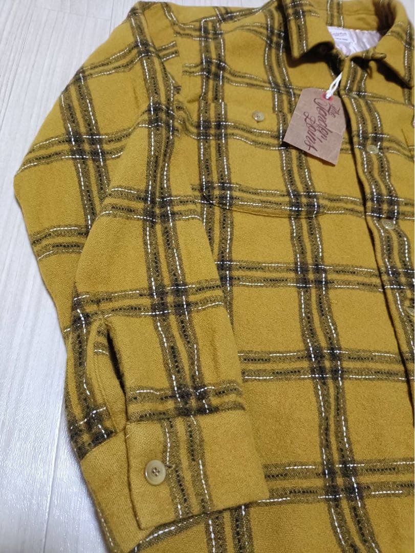 【M】定価3.7万2016AW_TENDERLOINウールシャツマスタード日本製