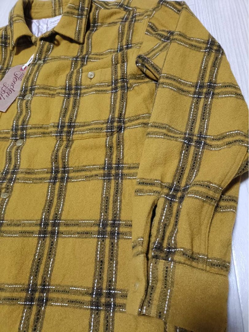 【M】定価3.7万2016AW_TENDERLOINウールシャツマスタード日本製