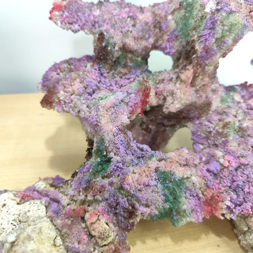 【光る新商品】アク抜き不要 人工ライブロック 60cm海水水槽用 レプリカ 蛍光