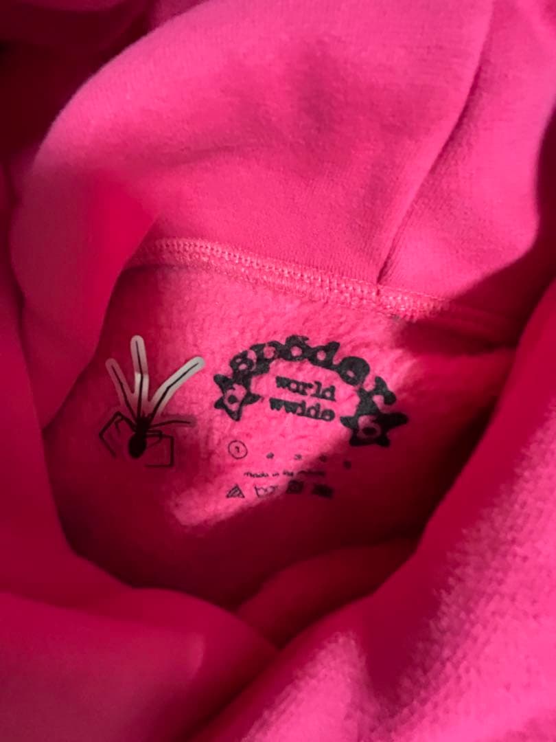 トップス sp5der hoodie pink