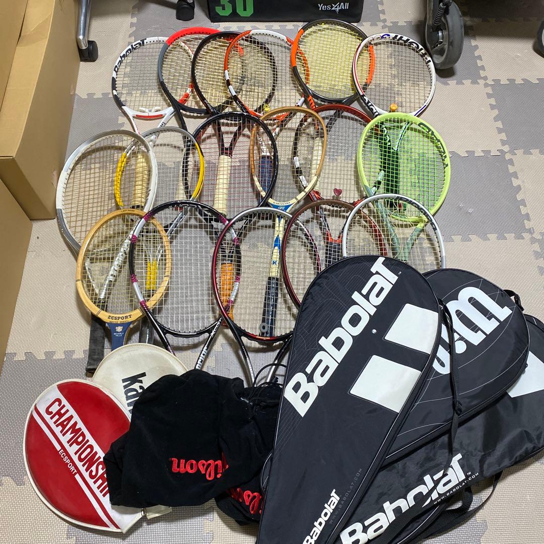 テニスラケット 17本セット 大量 まとめ売り Babolat Wilson他