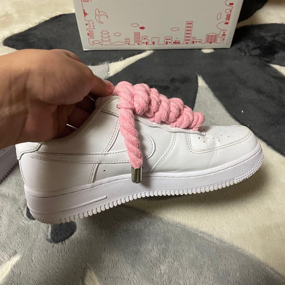 NIKE Air force 1 ホワイト ロープシューレース