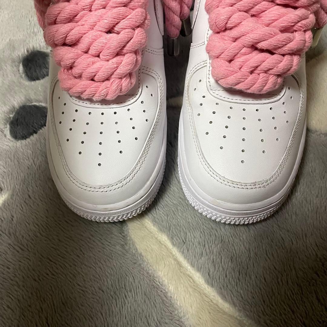 NIKE Air force 1 ホワイト ロープシューレース