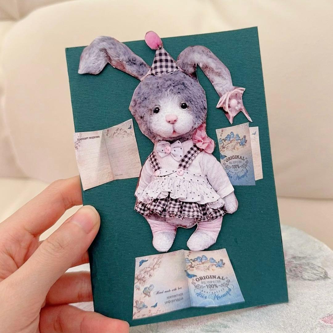 仲良しちゃん うさぎ アーティストベア 海外作家様 ハンドメイド テディベア