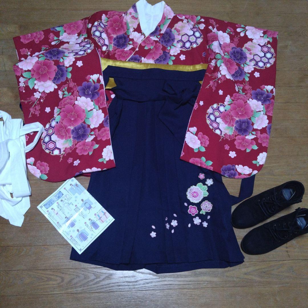 MK120★アリサナ★赤色花柄袴＆紺花刺繍袴