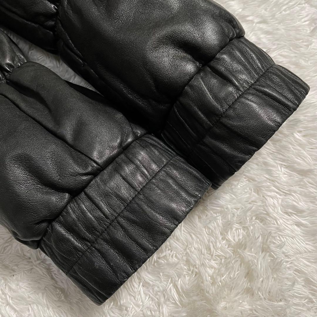 Armani Jeans レザージャケット フーディー パーカー シープスキン
