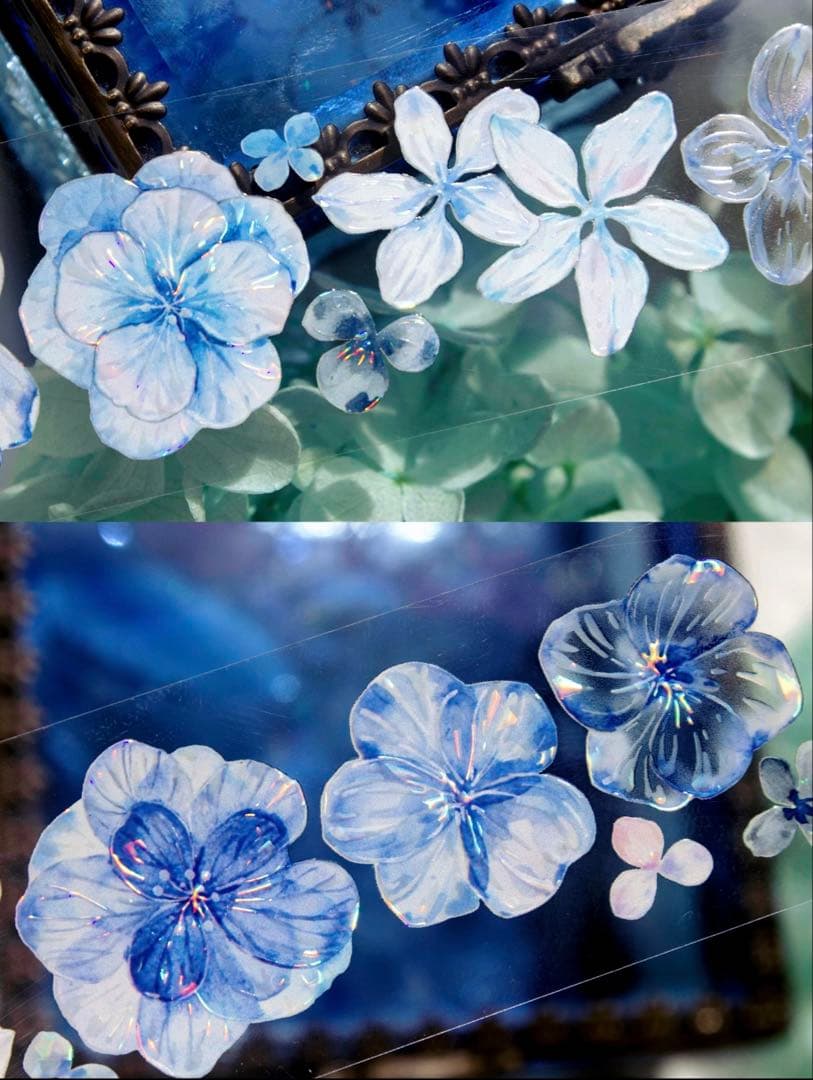 TimeGrid《蓝雾花屿》海外マスキングテープ　マステ 【2451】