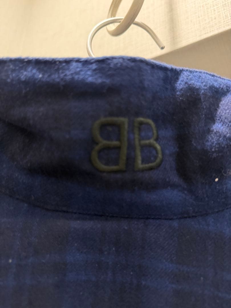 Balenciaga ブルーチェック　フランネルジャケット 44