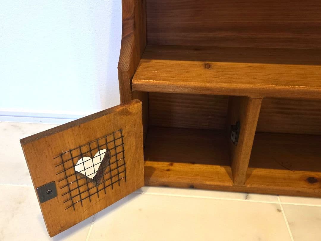 木製ラック ハート型引き出し付き