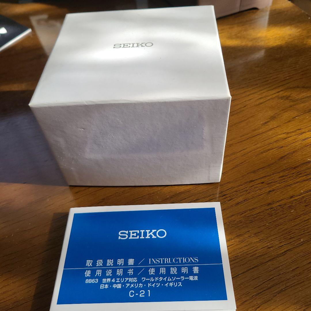 SEIKO ASTRON クロノグラフ ダークブルー ソーラー電波、説明書付