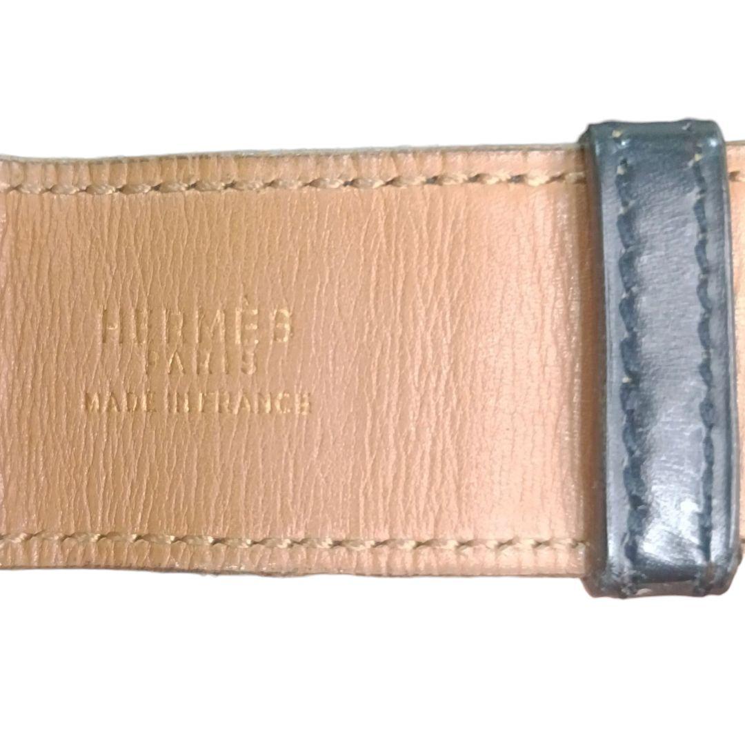 ✨HERMES 馬車ロゴ リバーシブル ゴールド金具 M◯刻印 仏製 ベルト