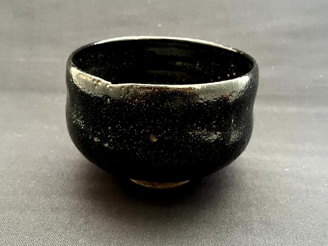茶碗■古黒楽抹茶碗 江戸期 古美術 お茶道具 アンティーク 時代物 骨董品 ■