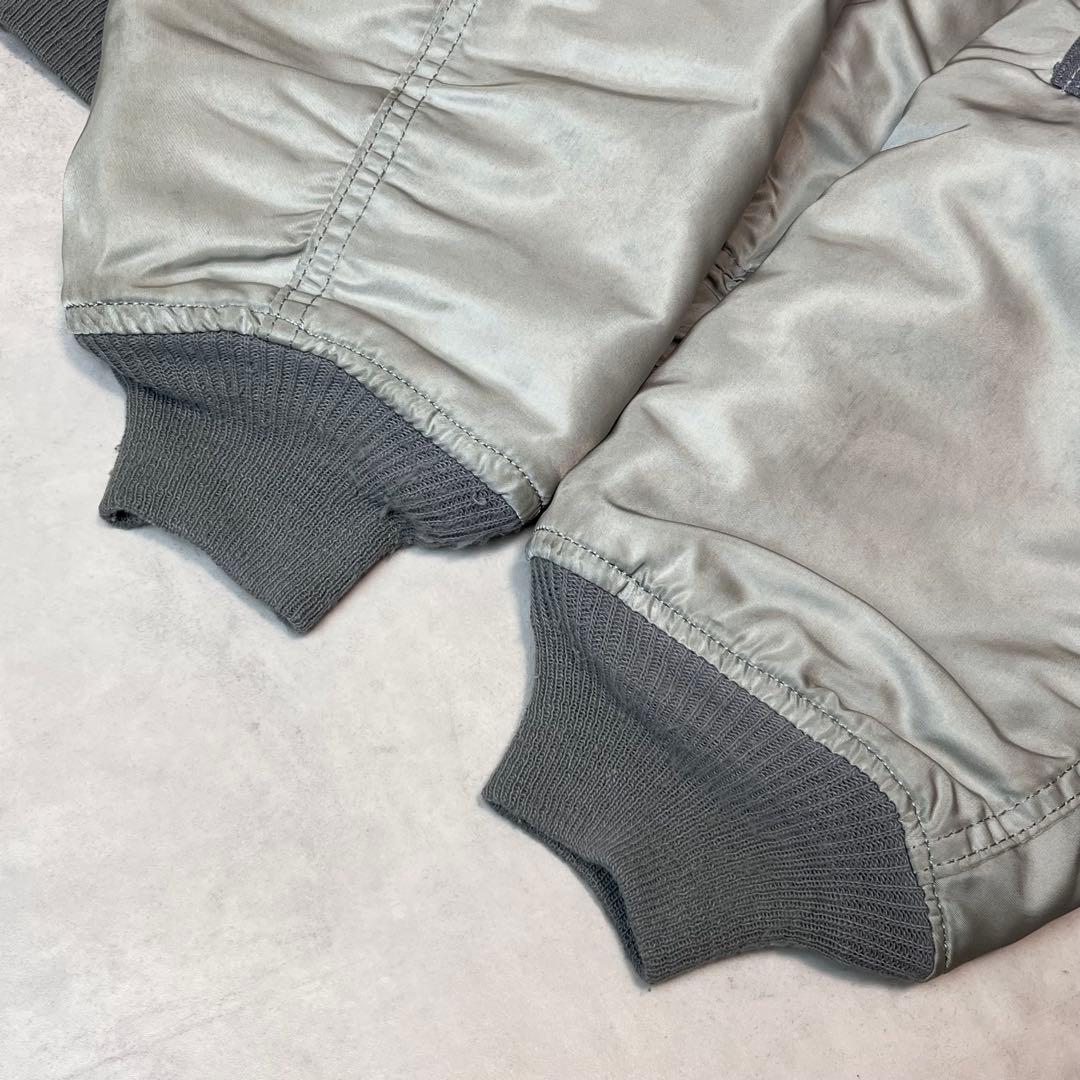 ALPHA INDUSTRIES フライトジャケット USA製 シルバー XL