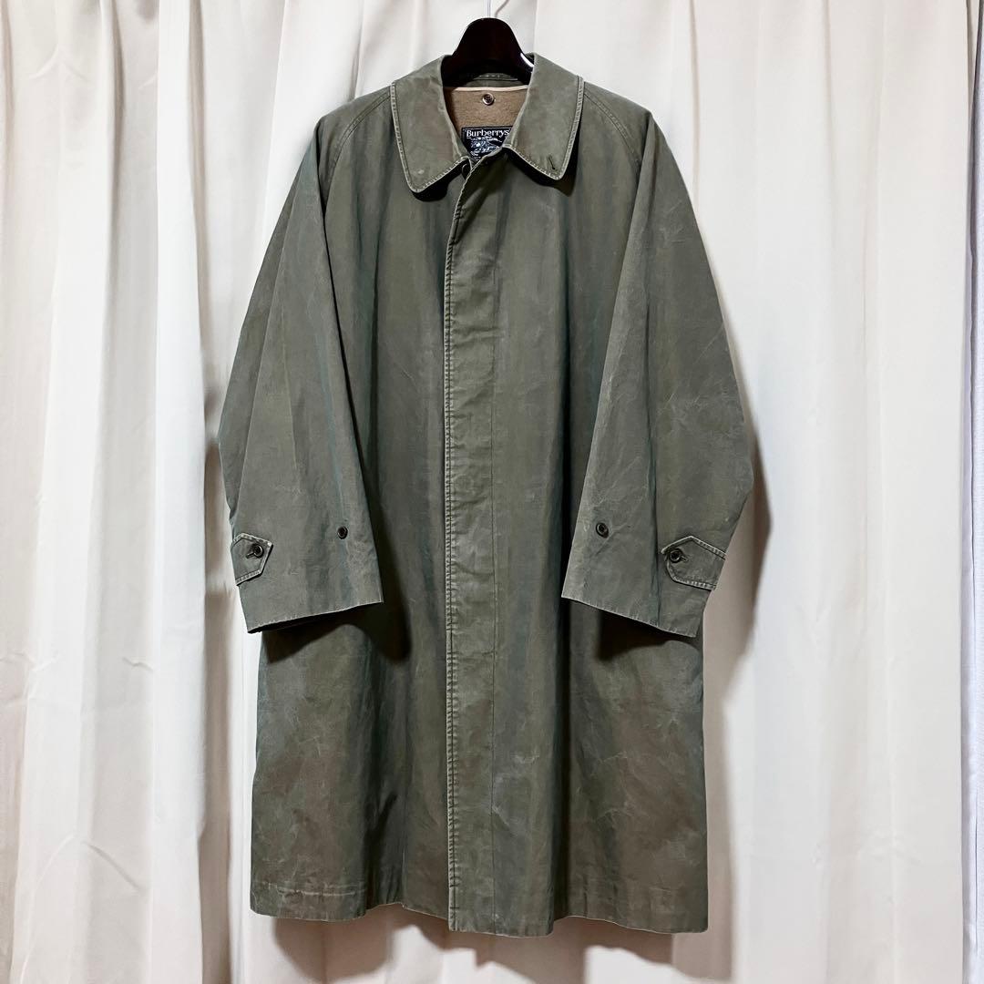 バーバリー 玉虫色 一枚袖 ステンカラーコート ライナー C100