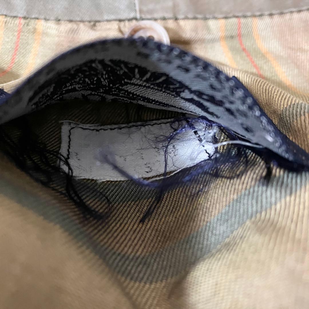 バーバリー 玉虫色 一枚袖 ステンカラーコート ライナー C100