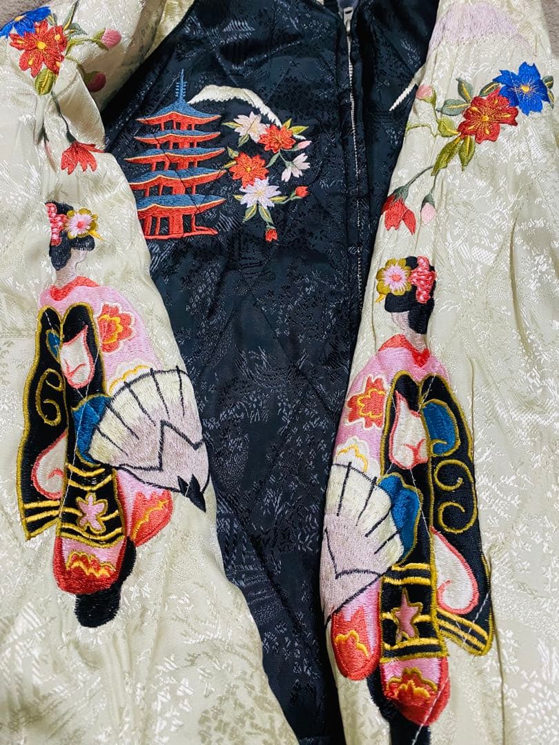 日本 SCRIPT super 限定 スカジャン 虎芸者 2面使う Unisex