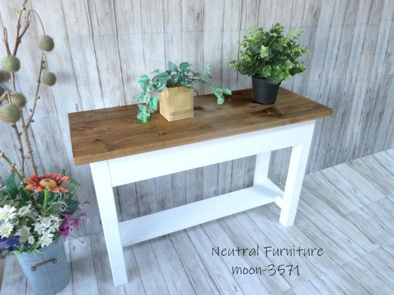 専用　ハンドメイド 　ショートベンチ ハートBOX付き（ナチュラル)