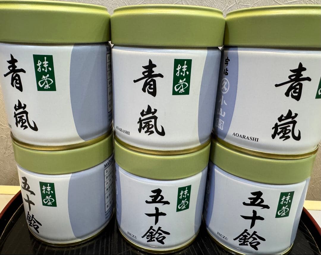 丸久小山園抹茶青嵐3缶　五十鈴3缶セット