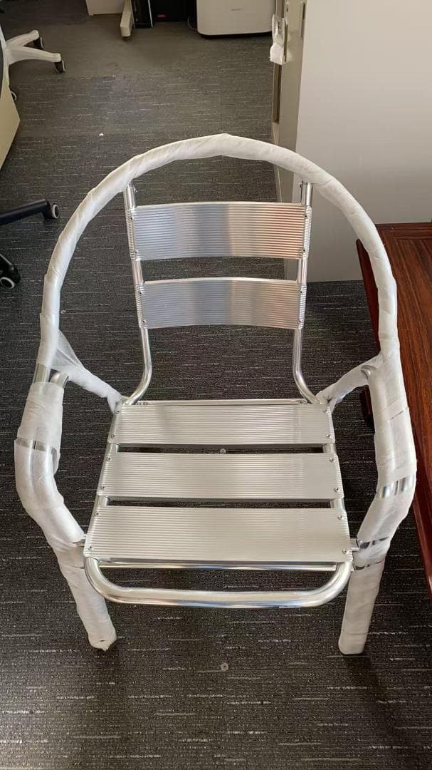 ステンレス円形テーブル アームチェア訳あり品写真をご確認TBL07-70-01