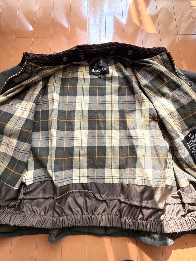 Barbour トランスポートwaxフード付き　セージ38
